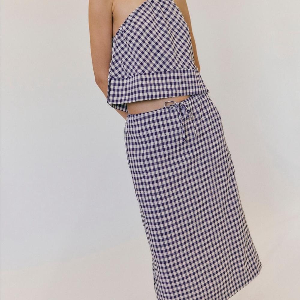 Free people Harper Plaid 2 piece Set XS